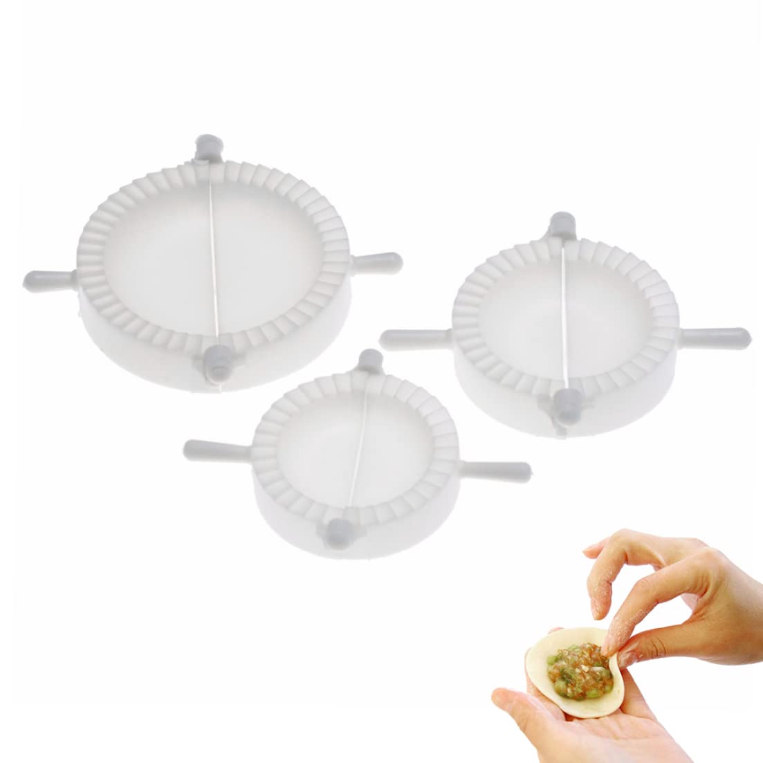 Stampo for Gnocchi Strumento for stampi for Gnocchi 3 Pezzi Creatore for Gnocchi in plastica Bianca for Pasta Torta Ravioli Pressa for Gnocchi creativa/274
