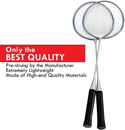 image for Trained Premium Quality Set of Badminton Rackets, Pair of 2 Rackets, L