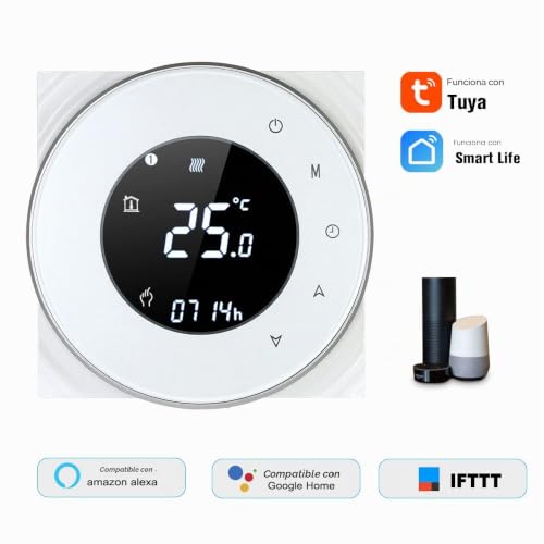 Miniatura 3 de Decdeal Wi-Fi - Termostato Programable Con Termostato De Ambiente Inteligente Inalámbrico Con Pantalla Lcd Táctil, Color Negro