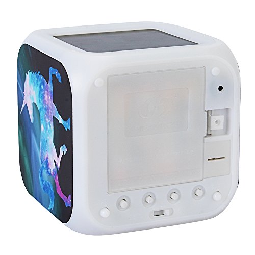 Bonamana Unicorn Alarm Clock Light Nightlight Accessories-Time, Temperature, Alarm, Date, For Teenager Adults (H) #TOP6
