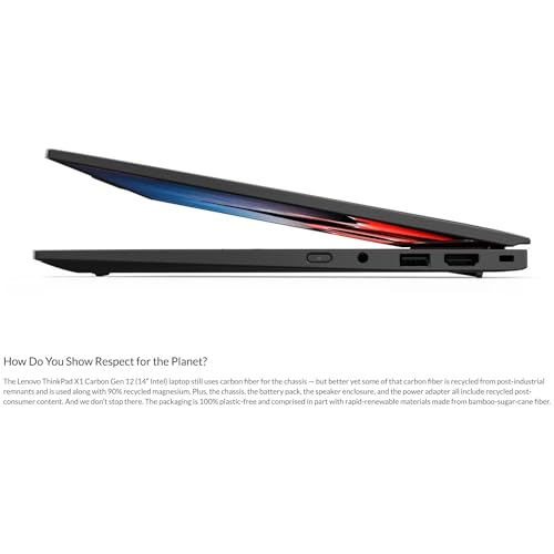 Image of Lenovo ThinkPad X1 Carbon Gen 12 Touchscreen, Intel Ultra 7 155H (Beats U7 165), 14 inch Touch (1920 x 1200) 32GB DDR5, 1TB SSD Gen 5, 1080p IR Camera, WiFi 6.0, Win 11 Pro - Black