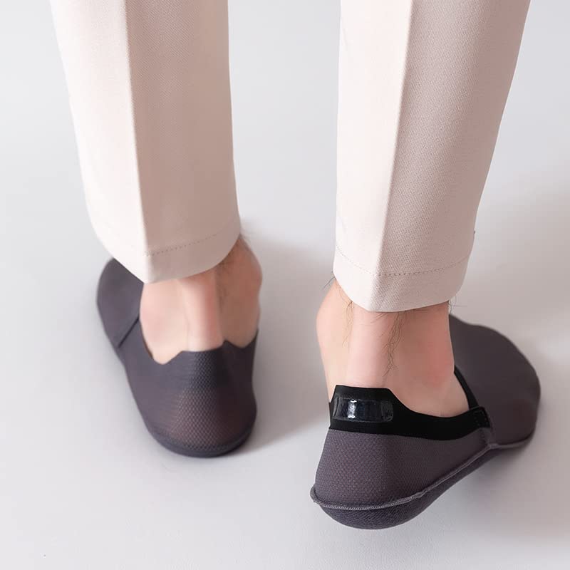 3 pary męskie skarpetki do łodzi modne letnie cienkie niewidoczne skarpety oddychające miękkie dorywczo elastyczne skarpetki z siatki (Color : 3 dark grey, Size : EU 37-45)