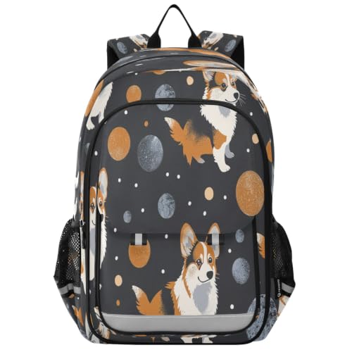Sac à dos scolaire motif chiens lune cadeau idéal pour la rentrée