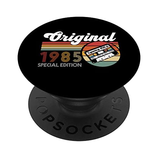 Retro cumpleaños mujeres hombres año nacimiento año 1985 PopSockets PopGrip Intercambiable