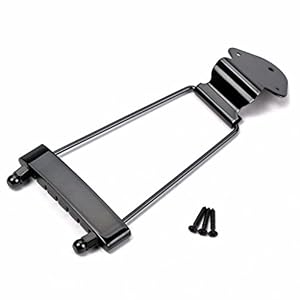 Alnicov 6 snarige gitaar trapeze staartstuk brug voor jazz Archtop gitaar vervanging – zwart