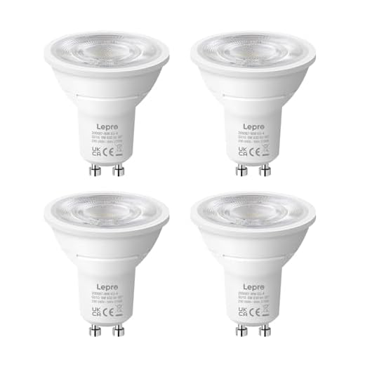 Lepro GU10 LED Warmweiss 6W Lampe, 2700K Warmweiß, 630 Lumen, 38° Abstrahlwinkel, Nicht dimmbar Reflektorlampe, Energiesparendes GU10 LED Leuchtmittel für Wohnzimmer, Küche, Schlafzimmer,4 Stück