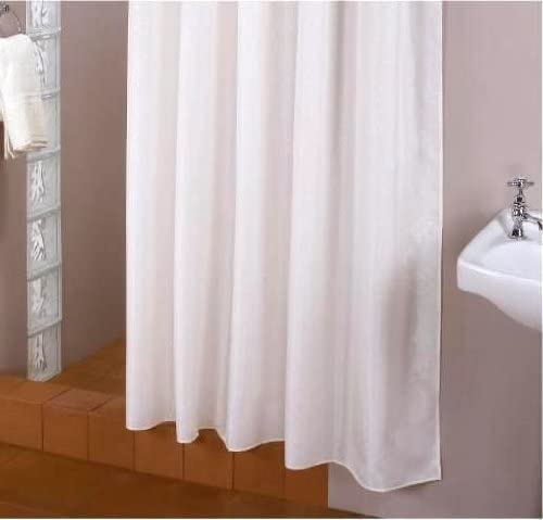 probath Textil DUSCHVORHANG Weiss 240 BREIT 215 HOCH! ÜBERLÄNGE SONDERMAß! EXTRA LANG! Shower Curtain White EXTRA Long! Cover