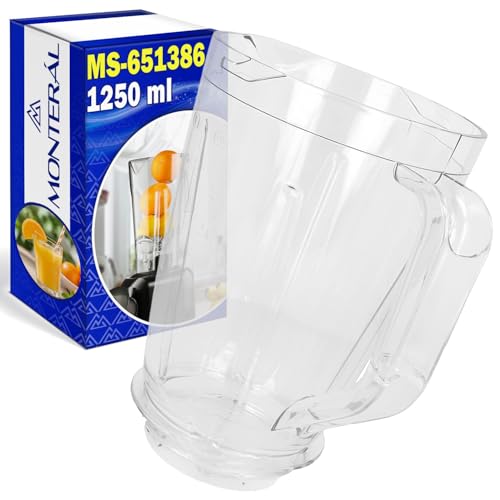 MONTERAL Bol pour Blender Mixeur de 1250 ML avec Code Original MS‑651386 MS651386 pour Tefal BL420 BL4251 BL427 pour Moulinex LM420 LM422 LM423 pour Krups...