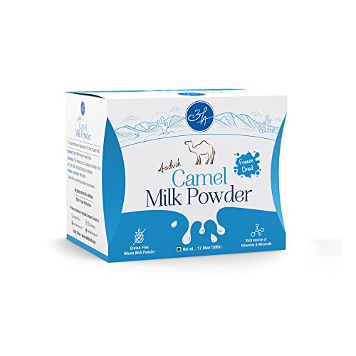 Aadvik Freeze Dried Camel Milk Powder | Pasture Grazed | Pure And Natural | Whole A-Grade Non Gmo Shelf Stable Milk Powder 17.68 Oz | 0.707 Oz X 25 Sachets #TOP6