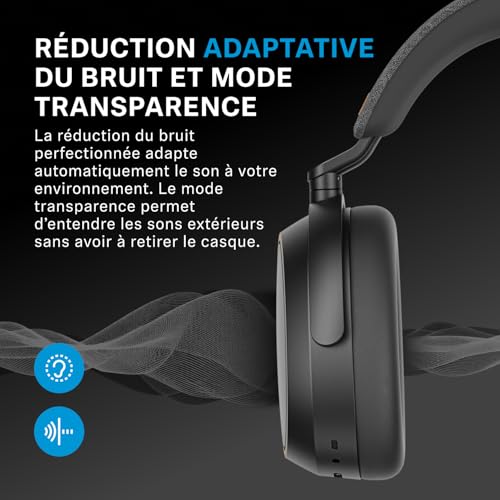 Sennheiser MOMENTUM 4 Wireless Special Edition, Bluetooth pour des appels d'une clarté cristalline avec suppression adaptative du bruit, autonomie de 60 h, Noir/ Cuivre