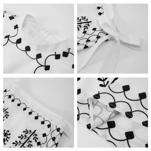 LAPRBY Linen Set Embroidery Two Piece Sets for Women Summer Boho Maxi Skirt Set 2 Piece Sets for Women Going Out (White,Large)2