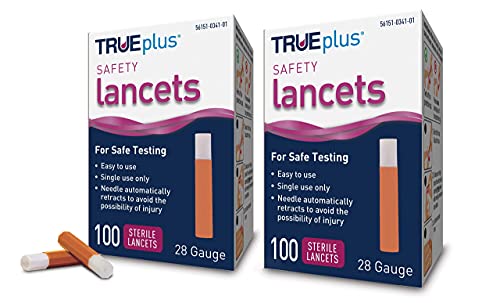 2X 100Ct True Metrix Test Strips + 2X 100Ct Trueplus 28G Safety Lancets #TOP7