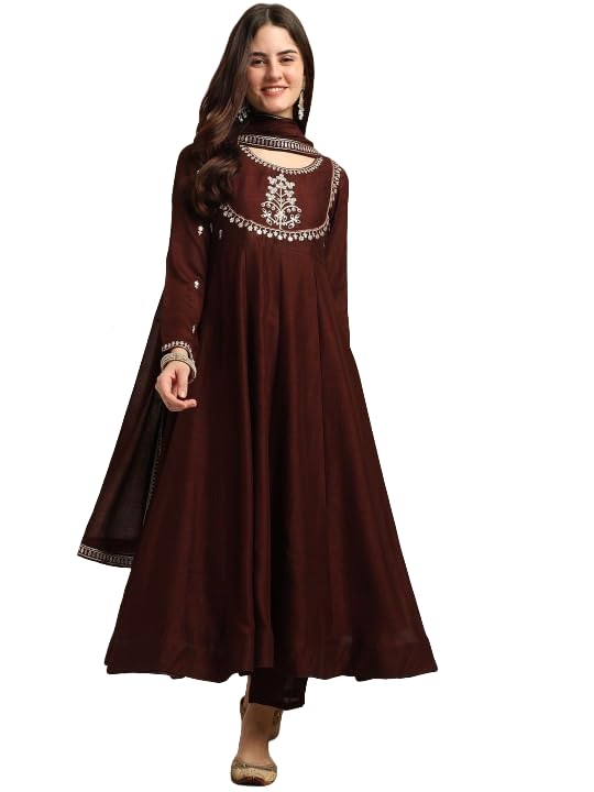 Women Embroideried ethnic kurta pant dupatta set(AZ 3043 ETHNIC SET)-picture-19