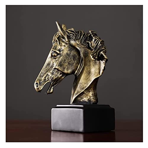 Statue tête de cheval rétro en résine cadeau idéal pour cabinet