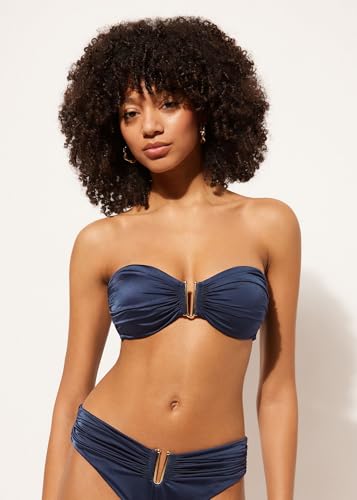 Woman's Lightly Padded Bandeau Swimsuit Top Timeless Diva2