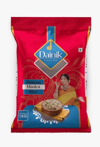 Dainik Premium Minikit Rice 1 kg | Indian rice for daily needs | Perfect for family parties also (1kg)