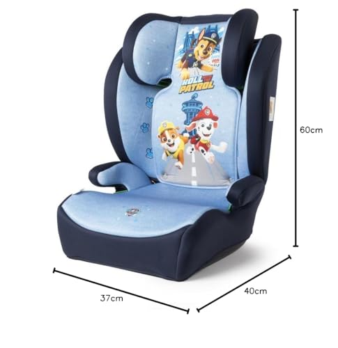 Tataway Paw Patrol Boy I-Size, Fotelik Dziecięcy 15-36 Kg (3,5-12 Lat), 100-150 Cm, Grupa 2/3, Można Zamontować Z 3-punktowym Pasem, Jasnoniebieski