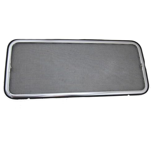 Man Ship LS-0714-SN Marine Rectangular Portlight Aluminum Frame Bug Screen for Boat Windows – Corrosion-Resistant, Easy to Install - Fits 7" x 14" Opening