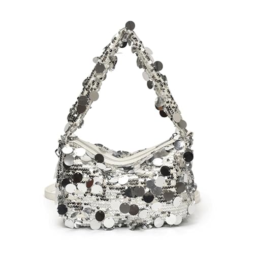 Sequin Purse Sparkly Sequin Purse Y2K Underarm Crossbody Shoulder Bag Zipper Trendy Ideal Gifts for Women Girls