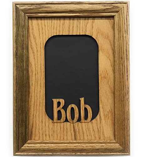 Legacy Images Personalized Name Picture Frame (5x7 (holds 3x5 Photo), Honey)