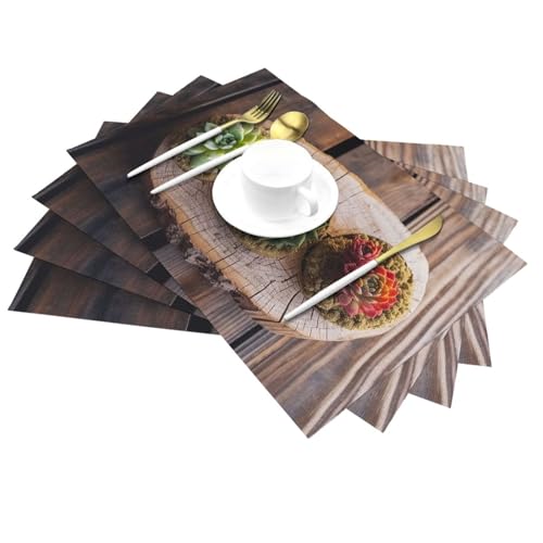 Set de table thermorésistant et anti-tache en PVC tissé pour cuisine - 5