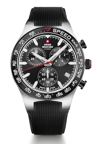 Chrono SM34115.05 Swiss Military montre chronographe homme quartz argenté