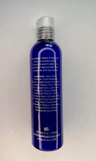 Miniatura 3 de michael marcus Limpiador facial Jojoba con extracto de pomelo y naranja, 4 onzas líquidas, limpiador facial refrescante, hidratante y sin crueldad,