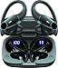 Active Noise Cancelling Ear Buds Wireless Earbuds 80H Playtime Bluetooth Headphones Over Ear Hooks Earphones with Power Display Case Hi-Res Stereo & Clear Calls for Sports Running Gym Workout Black
