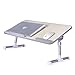 Price comparison product image MAPUX Laptop Table Height and Angle Adjustable Laptop Stand Computer Desk Foldable Laptop Desk Tray for Sofa, Bed, Terrace, Balcony, Garden etc.