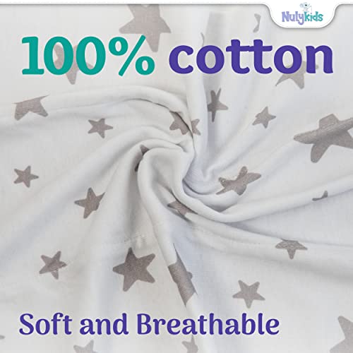 Nuly Kids Baby Burp Cloths - Baby Girl & Baby Boy Burping Cloths, 100% Cotton Burp Cloth - Baby Burp Cloths, Boys & Girls Diapers Blanket - Double Layered Burping Cloths For Babies - 6 Pack, Patterned #TOP2