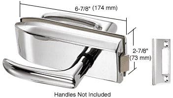 C.R. LAURENCE PTH312BS CRL Brushed Stainless Glass Mounted Passage Latch