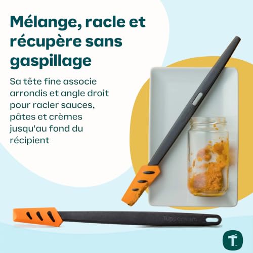 TUPPERWARE Griffbereit Top-Schaber schwarz-orange D167 Silikon TOP-Teigspachtel – Ansicht 3