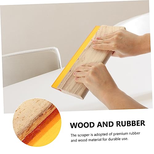 OSALADI Raspador De Serigrafía De Madera Mango 24 Cm Escobilla De Goma Para Impresión Plana Herramienta Para Textiles y Gráficas Adecuado Para Impresión Manual Máquina