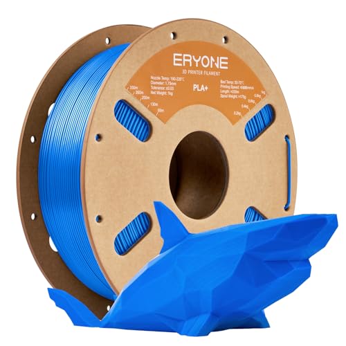 ERYONE Filament PLA+ 1.75 mm,3D Printing Filament PLA Plus for Most FDM 3D Printers,Dimensional Accuracy +/- 0.03 mm,1 kg (2.2 lbs) / Spool,Blue