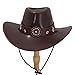 Faux Leather Cowboy Hats for Women Men Vintage Wide Brim Gentleman Cap Cowgirl Hats for Fashion(Color 2)