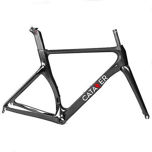 catazer Custom Aero BB386 Kohlefaser 700C Rennrad Rahmen Innenkabel 46c/48/50/52/54cm Cover
