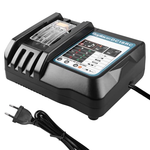 Cargador rápido DC18RC compatible con Makita 14,4 V y batería de ...
