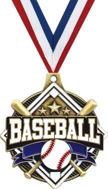 Crown Awards Baseball Medals - 2.25" Sheildz Baseball Medals