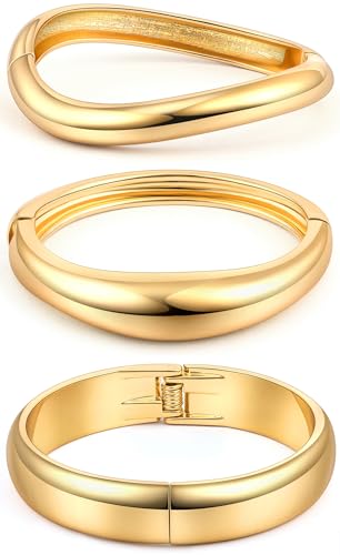 SONNYX 1-3 PCS Gold Silver Cuff Bangle Bracelets For Women Trendy Hinged Cuff Open Wide Chunky Bracelet Irregular Minimalist Bangle Jewelry2