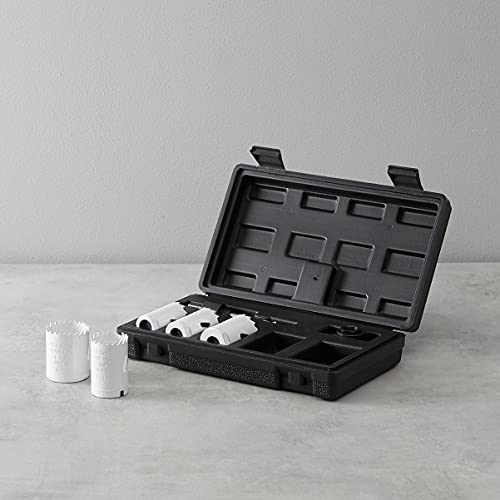 Amazon Basics 7-Piece Bi-Metal General Purpose Hole Saw Kit With Carrying Case, 7/8" To 1-1/2” #TOP6