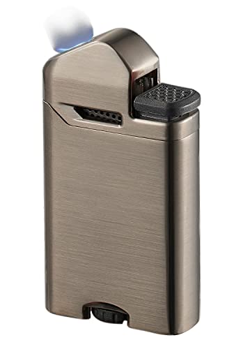 Personalized Visol Axis Flat Flame Torch Lighter - Gunmetal (Text) #TOP3
