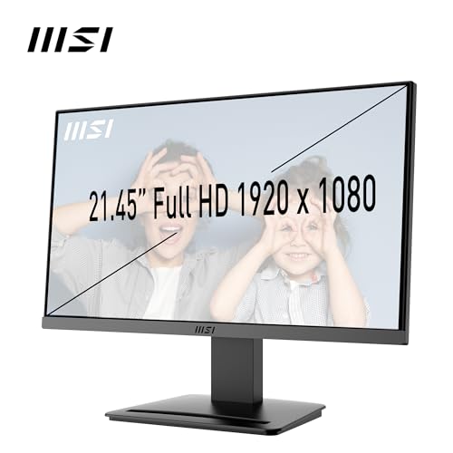 MSI PRO MP223 E2 21.45-Inch Full HD Office Monitor - 1920 x 1080 Resolution, 100Hz, Eye-Friendly Screen, Tilt-Adjustable - HDMI™ 1.4b, DisplayPort 1.2a view 2