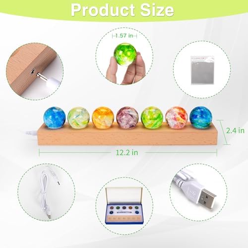 Amazon.com: Dokscdlo 7 Chakra Natural Healing Spheres with LED