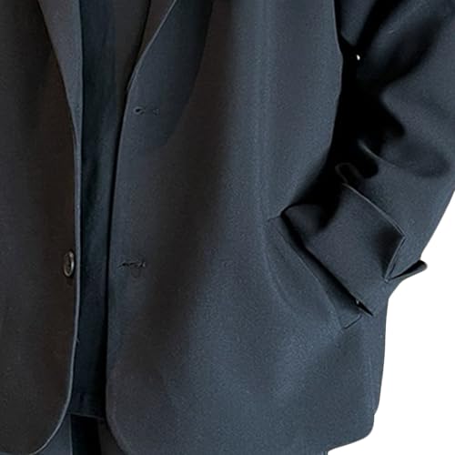 Men's Blazers Trendy Loose Suit Jackets Casual Streetwear Suit Coat Simple Regular Lapel Suit Tops3