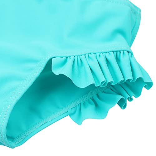 Image of XFGIRLS Girls 2-Piece Swimsuit Long Sleeve Rash Guard Set Toddler 6M-8Y | UPF 50+ blocks 98% UV, Quick-dry, Easy on /off, Bright colors stand out, Machine wash, Breathable, Beach, swim, water park