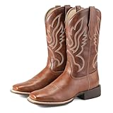 Palitutu Western Cowboy Boots for Women Square Toe Mid...