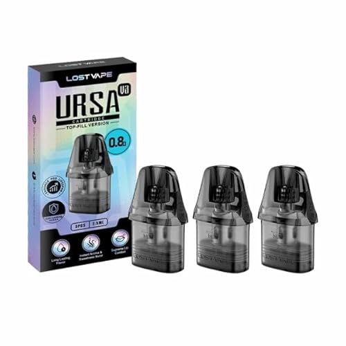 Cartouches URSA Nano V3, 2,5 ml, Pack de 3, Compatible 0,6/0,8/1,0 Ohm (0.8 ohm)
