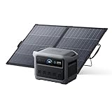 Anker SOLIX C1000 Gen 2 Portable Power Station with 200W Bifacial Solar Panel, 2,000W (Peak 3,000W) Solar Generator, Full Charge in 49 Min, 1,024Wh LiFePO4 Battery