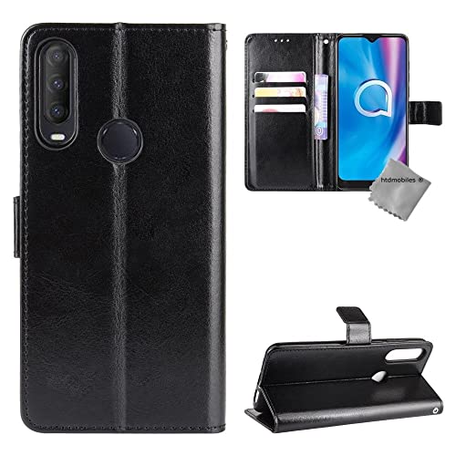 htdmobiles Housse Etui Coque Pochette Portefeuille pour Altice S43 + Film ecran - Noir Cover