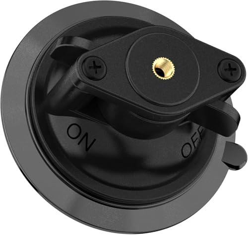 Image of Heavy Duty Suction Mount for Camera, 85mm Vacuum Suction Cup with 1 /4 inch Thread, GoPro Adapter & 1 /4 inch Screw for Action Camera, DJI Osmo, 360 Camera, Car Windshield & Glass - Black